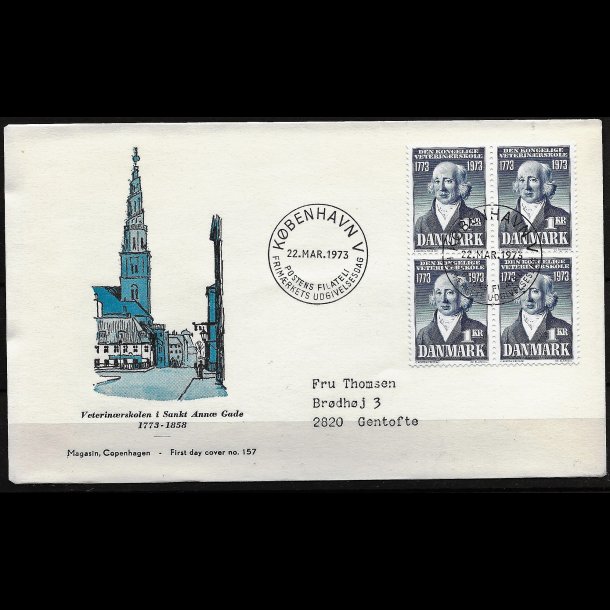 Danmark FDC 4-blok AFA nr. 544