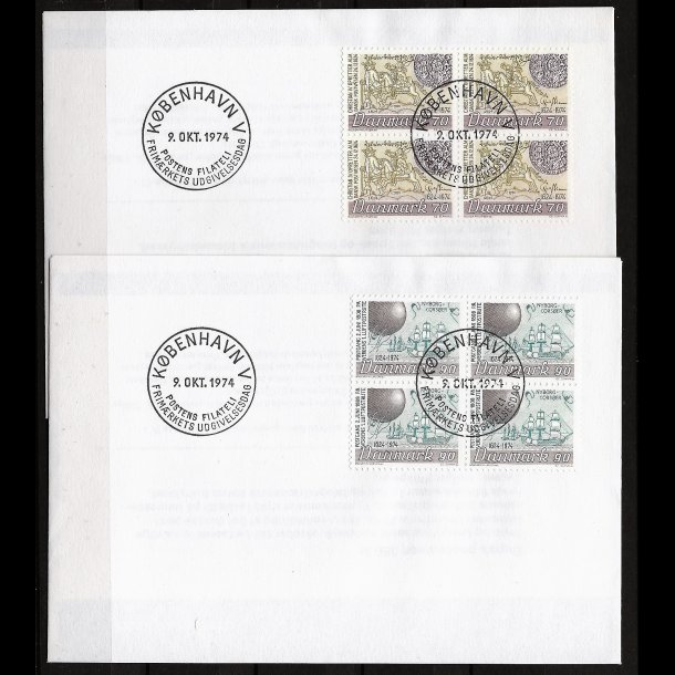 Danmark FDC 4-blok AFA nr. 580-581