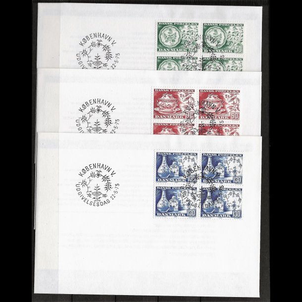 Danmark FDC 4-blok AFA nr. 588-590