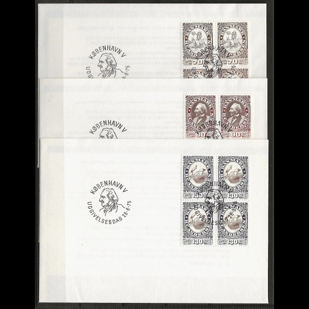 Danmark FDC 4-blok AFA nr. 594-596