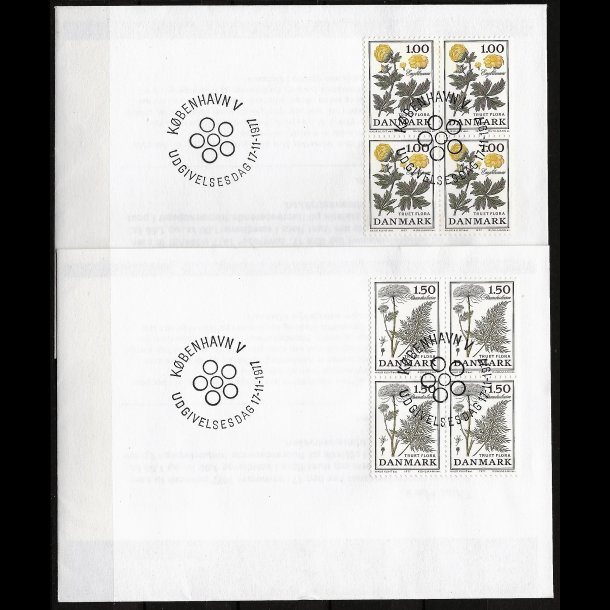 Danmark FDC 4-blok AFA nr. 649-650