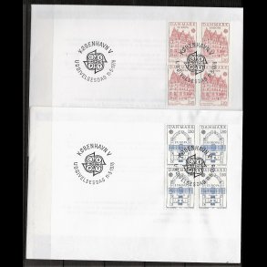 Danmark FDC 4-blok AFA nr. 658-659