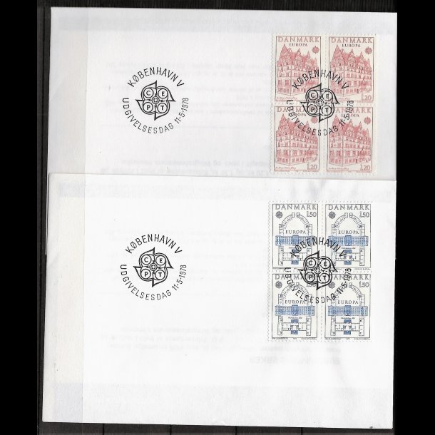 Danmark FDC 4-blok AFA nr. 658-659