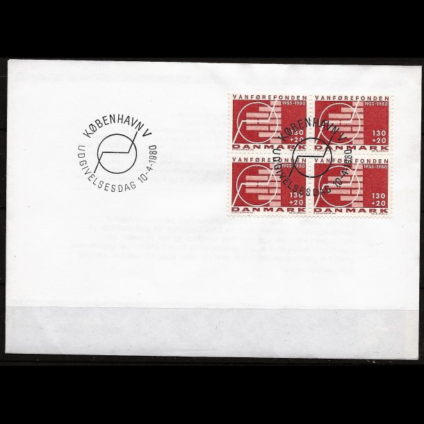 Danmark FDC 4-blok AFA nr. 694