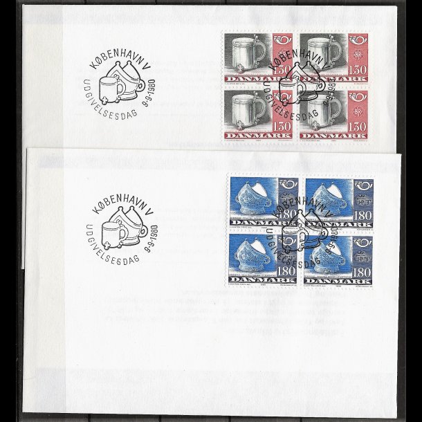 Danmark FDC 4-blok AFA nr. 704-705