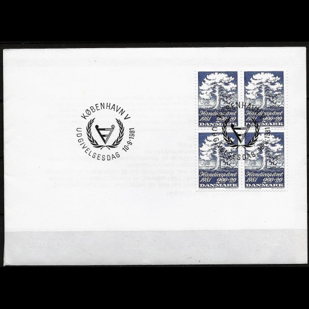 Danmark FDC 4-blok AFA nr. 736