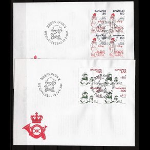 Danmark FDC 4-blok AFA nr. 761-762