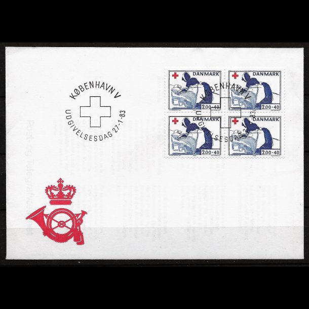 Danmark FDC 4-blok AFA nr. 764