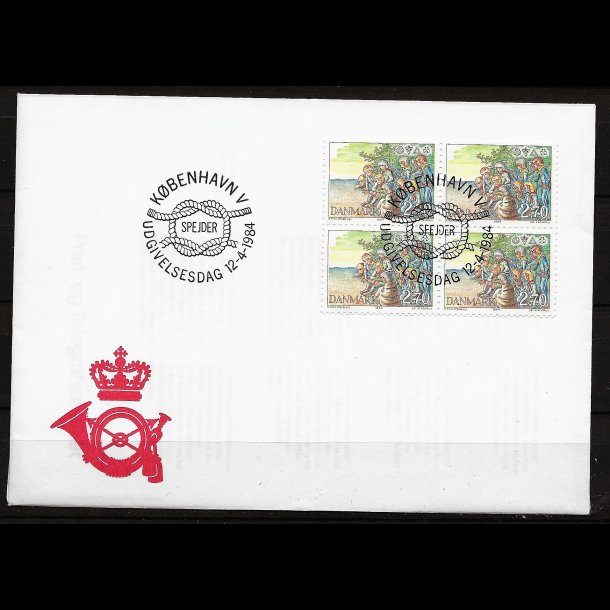 Danmark FDC 4-blok AFA nr. 802