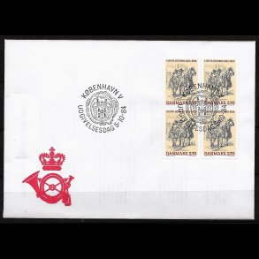 Danmark FDC 4-blok AFA nr. 814