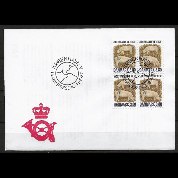 Danmark FDC 4-blok AFA nr. 886