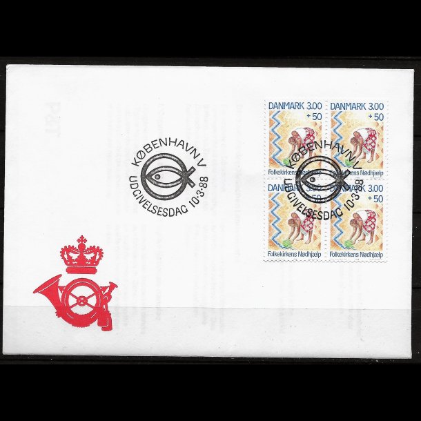 Danmark FDC 4-blok AFA nr. 907