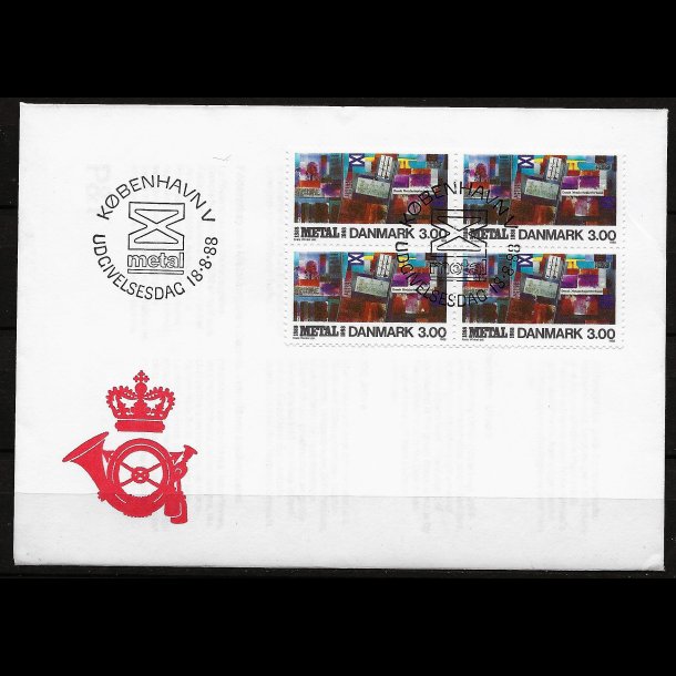 Danmark FDC 4-blok AFA nr. 915