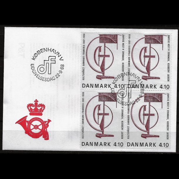 Danmark FDC 4-blok AFA nr. 918