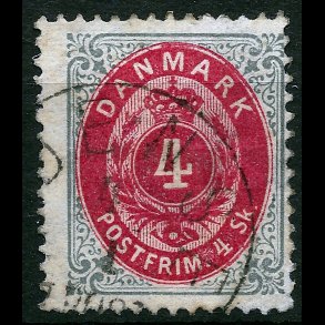 Danmark AFA 18 - 4 sk. stemplet AFA 80,00-2