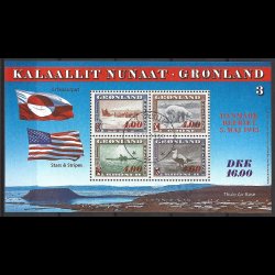 Grnland stemplet miniark AFA 266-274 (3 stk.)