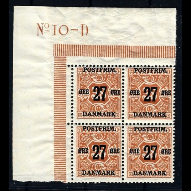 Danmark AFA 92 postfrisk 4-blok med marginal nr. AFA kr. 2.200,00