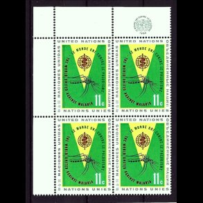 FORENEDE NATIONER POSTFRISK 4-BLOK - 210