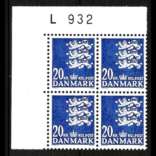 Danmark postfrisk marginalblok L932