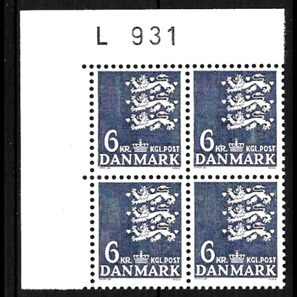 Danmark postfrisk marginalblok L931