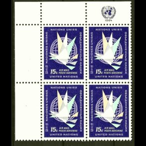 FORENEDE NATIONER POSTFRISK 4-BLOK - 231