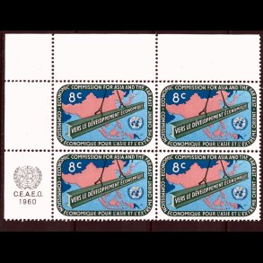 FORENEDE NATIONER POSTFRISK 4-BLOK - 236