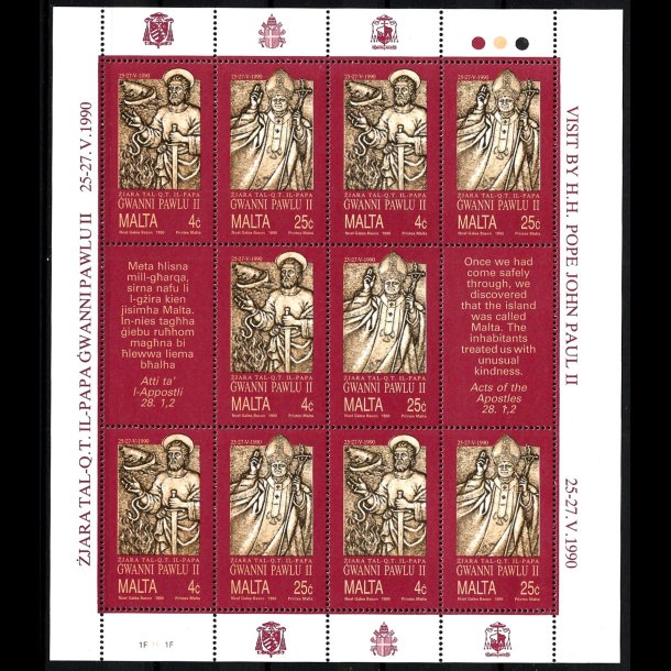 Malta postfrisk AFA 836-837 miniark