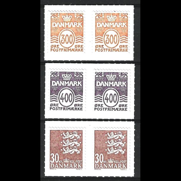 Danmark parstykker postfrisk AFA 1610E-1612E s11