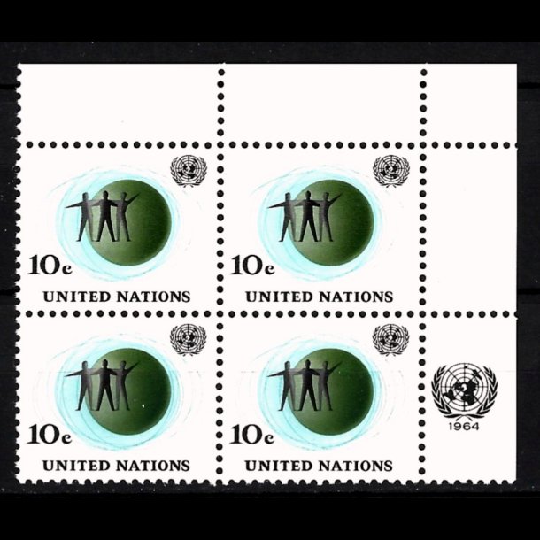 FORENEDE NATIONER POSTFRISK 4-BLOK - 246