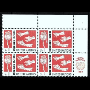 FORENEDE NATIONER POSTFRISK 4-BLOK - 249