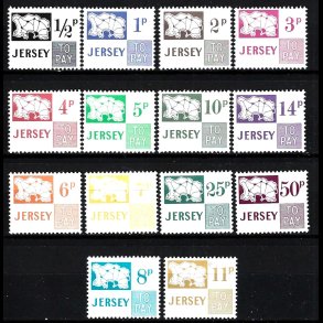 Jersey postfrisk portom�rker AFA 7-20