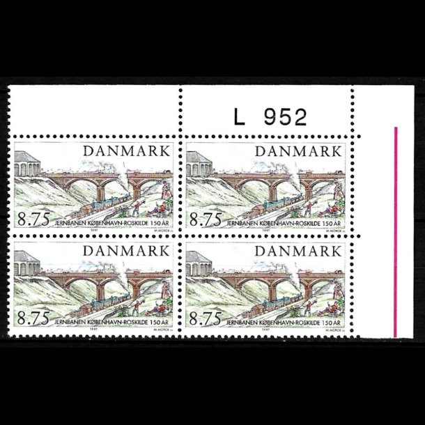 Danmark postfrisk marginalblok L952