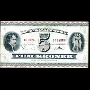 Danmark 5-kroner 1960-C3 Sieg 129 kval. 1+/VF