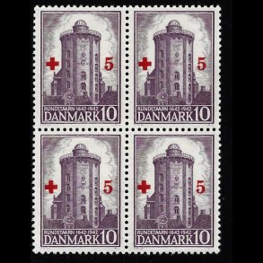 Danmark AFA 283z postfrisk 4-blok m/lavt overtryk AFA kr. 1.800,00