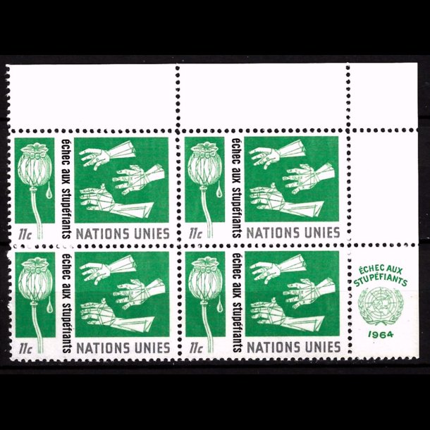 FORENEDE NATIONER POSTFRISK 4-BLOK - 250