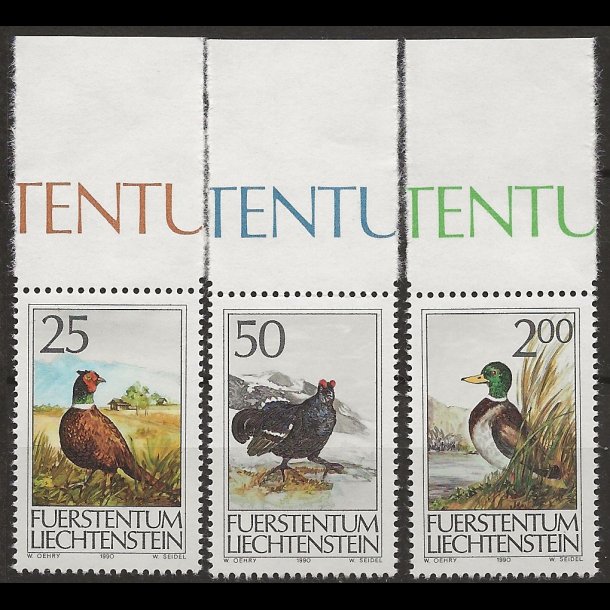 Liechtenstein postfrisk AFA nr. 987-989