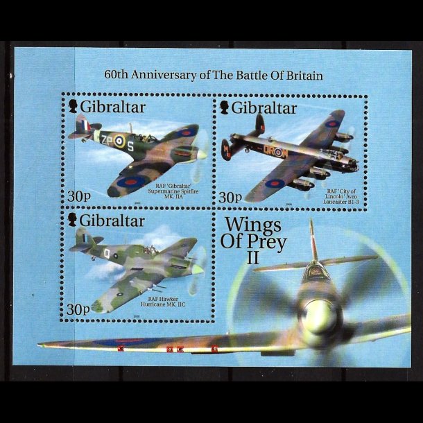 Gibraltar postfrisk AFA 938+940+942 miniark