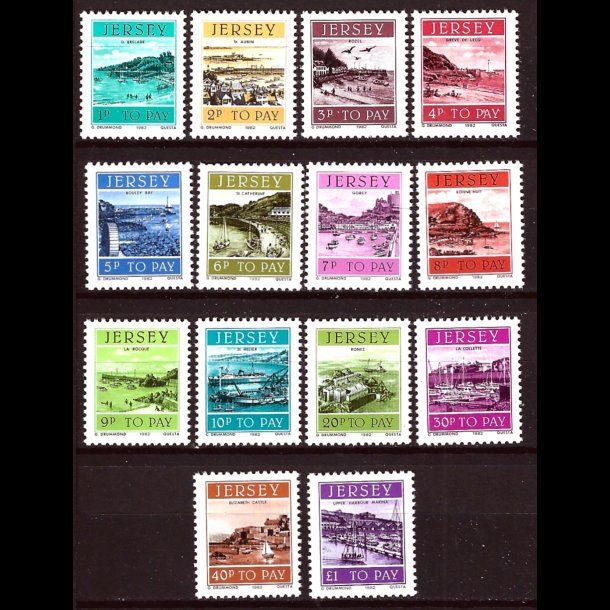 Jersey postfrisk portom�rker AFA 33-46