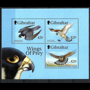 Gibraltar postfrisk AFA 882+884+886 miniark