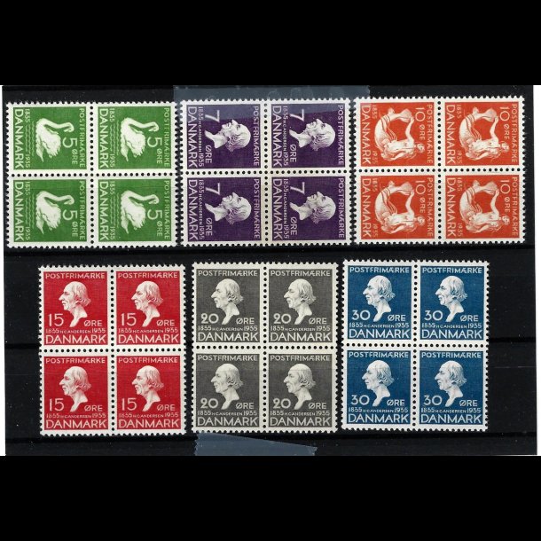 Danmark AFA 223-228 4-blokke postfrisk AFA kr. 3.945,00