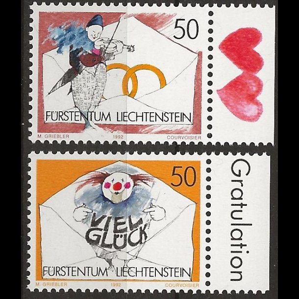 Liechtenstein postfrisk AFA nr. 1033-1034