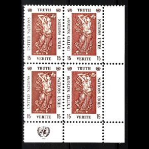 FORENEDE NATIONER POSTFRISK 4-BLOK - 291