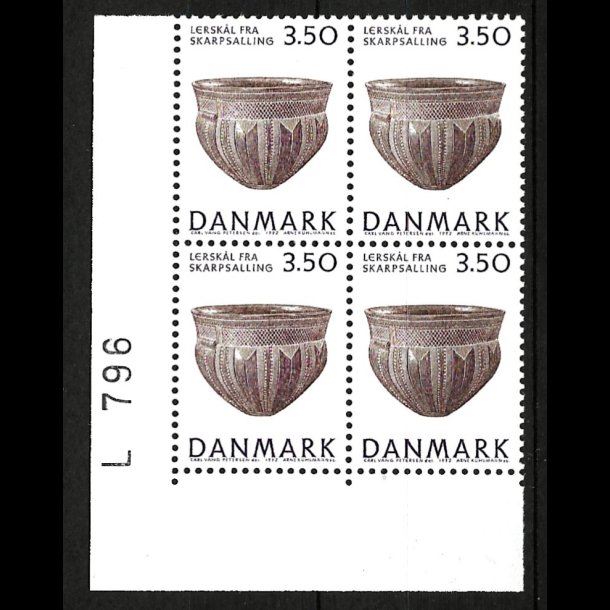 Danmark postfrisk marginalblok L796