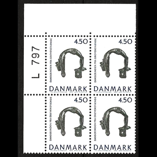 Danmark postfrisk marginalblok L797