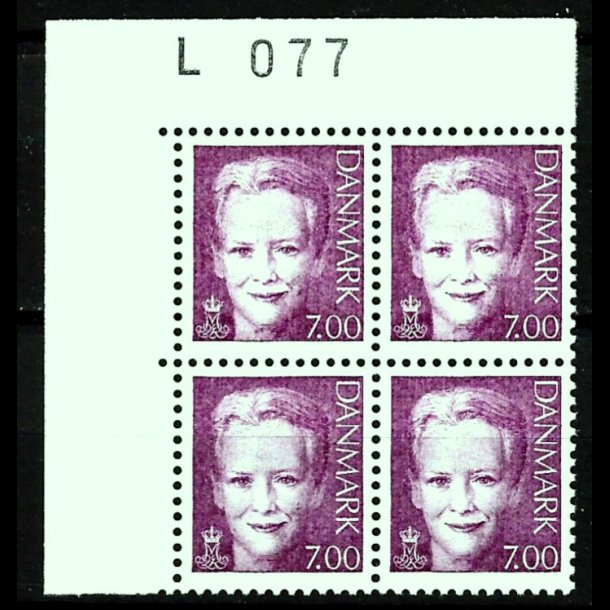 Danmark postfrisk marginalblok L1077