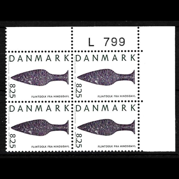 Danmark postfrisk marginalblok L799