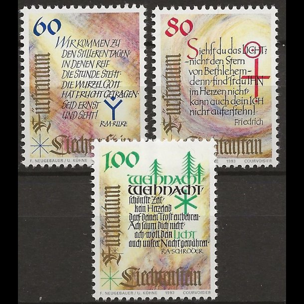 Liechtenstein postfrisk AFA nr. 1066-1068