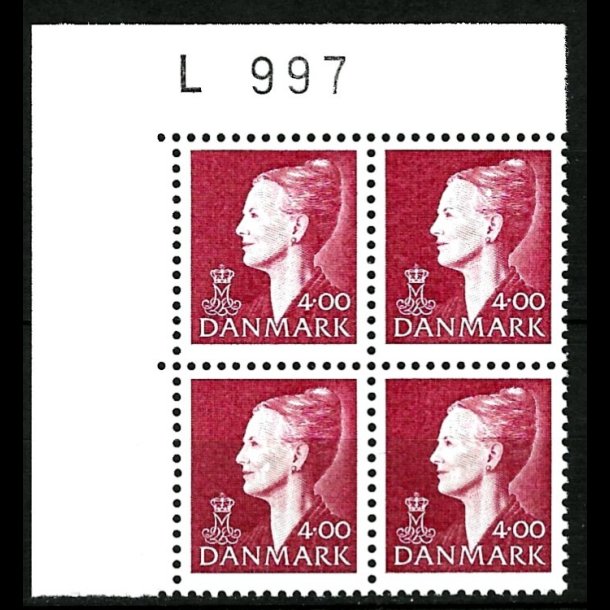 Danmark postfrisk marginalblok L997