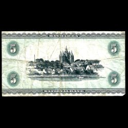 Danmark 5-kroner 1958-B8 Sieg 129 kval. 1-/VG