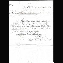 Danmark skillingsbrev AFA 18 med indhold se billeder, flot brev